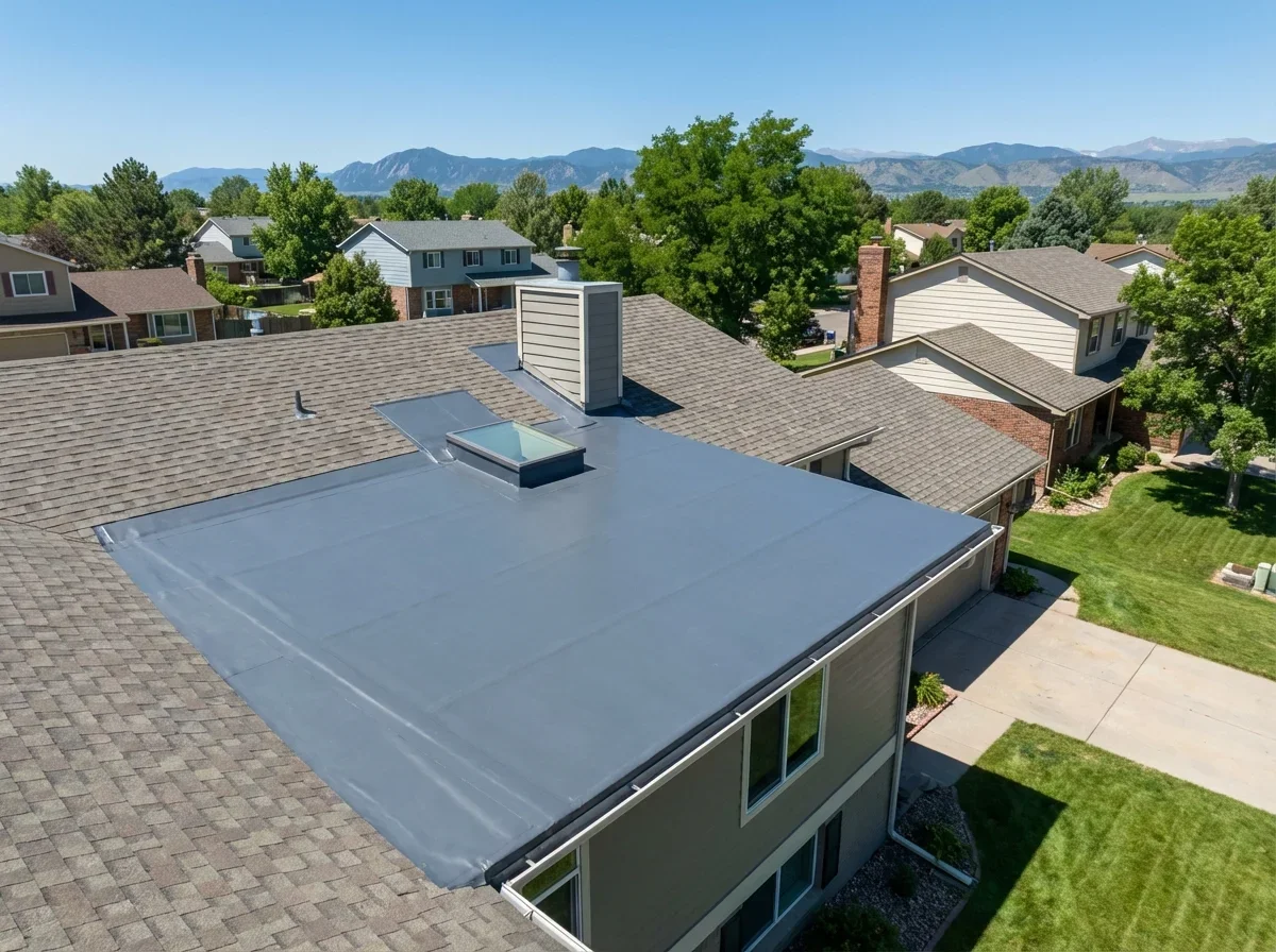 Flat roof repaired: seamless, watertight protection installed by expert roofing professionals