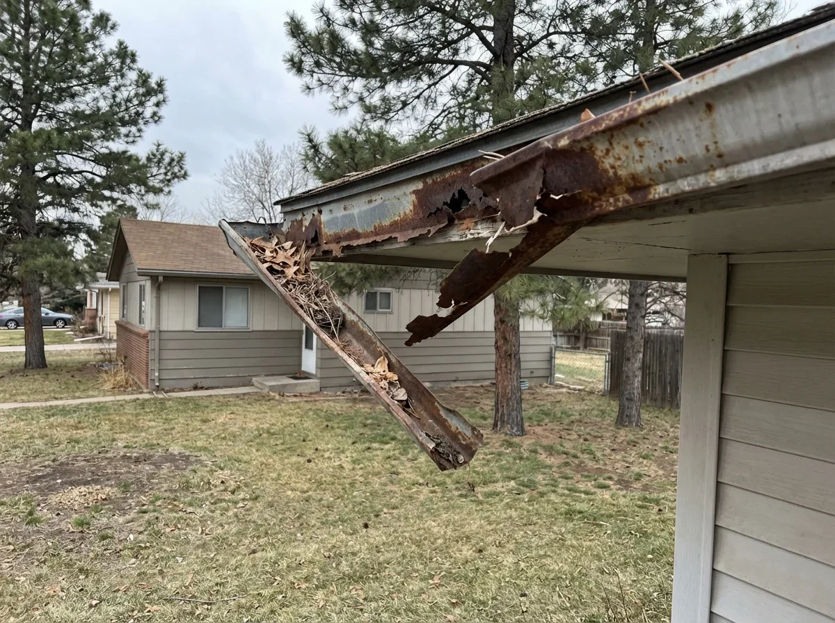 Don't let corroded gutters damage your home's foundation; install new gutters now