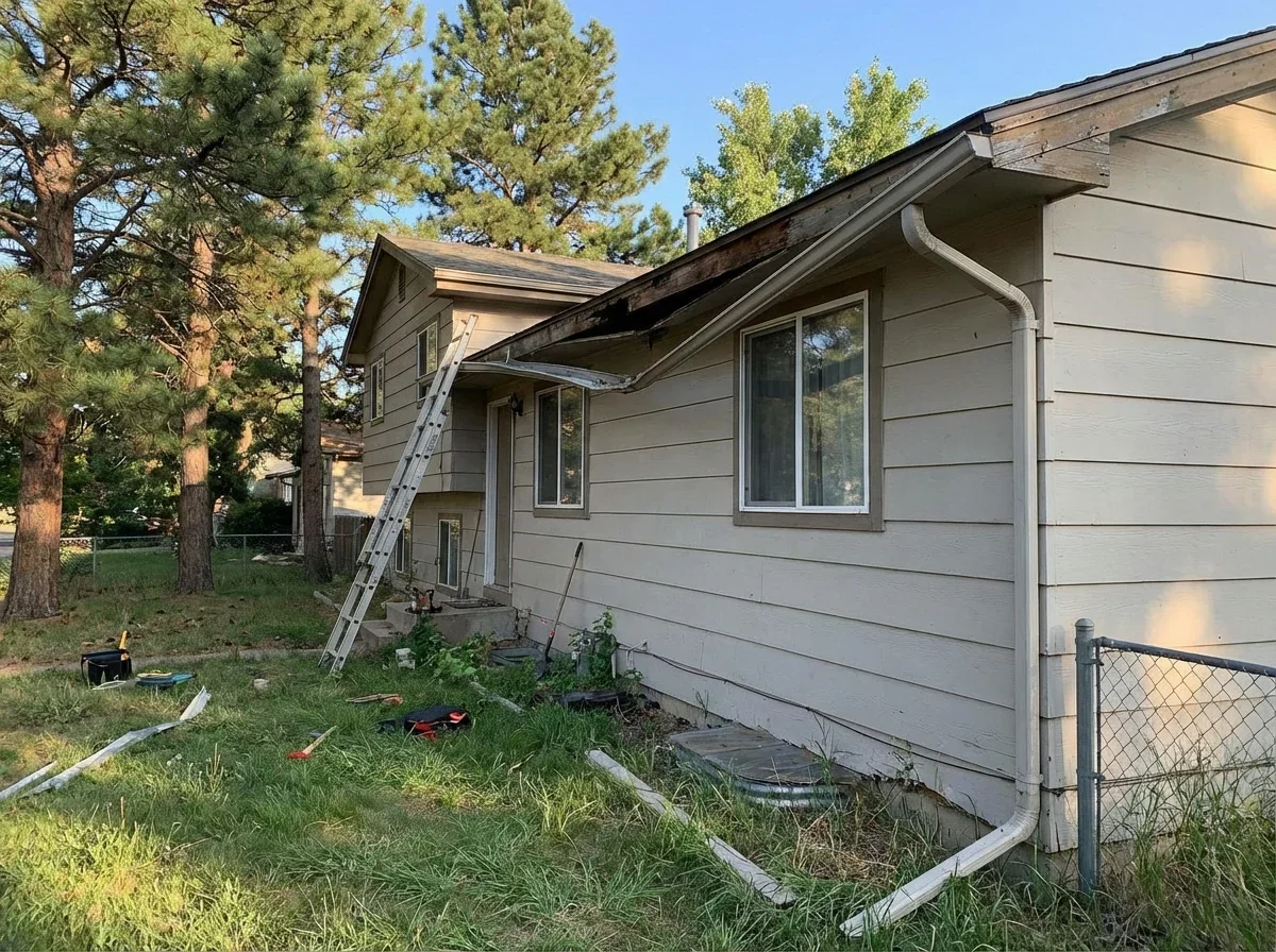 Sagging gutters can damage your roof and foundation, call us for repair